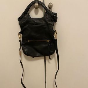 Simple black purse with gold detailing